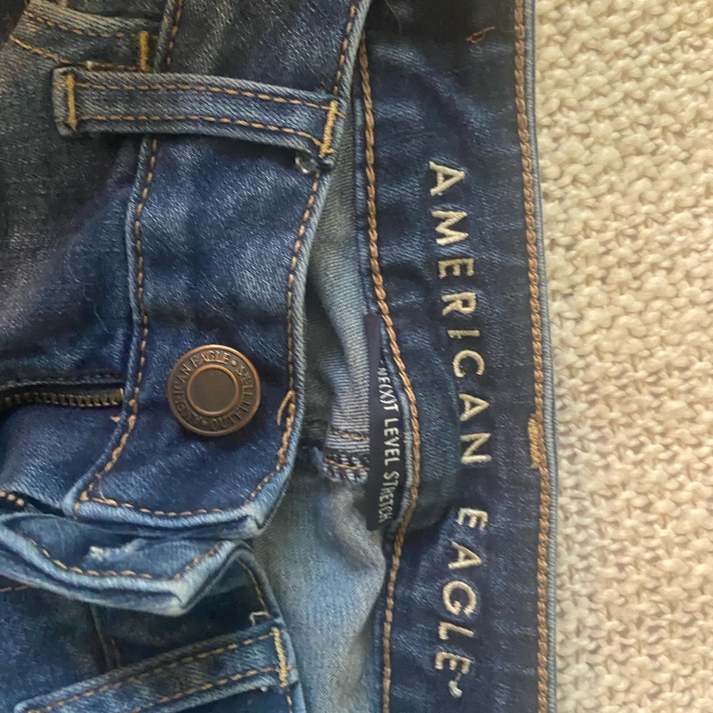 American eagle medium blue skinny jeans size 0